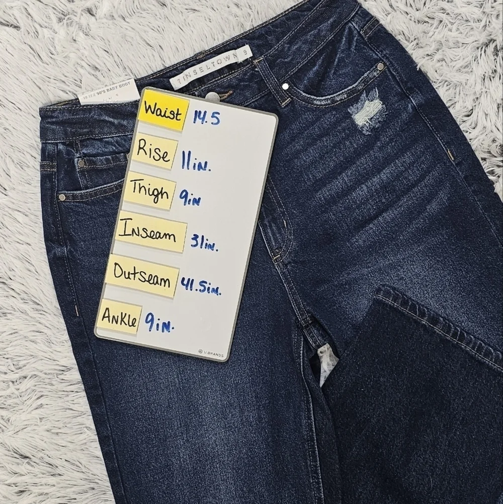 TINSELTOWN | 90's BABY HIGH-RISE BOOTCUT DISTRESSED JEANS \\ SIZE 9…